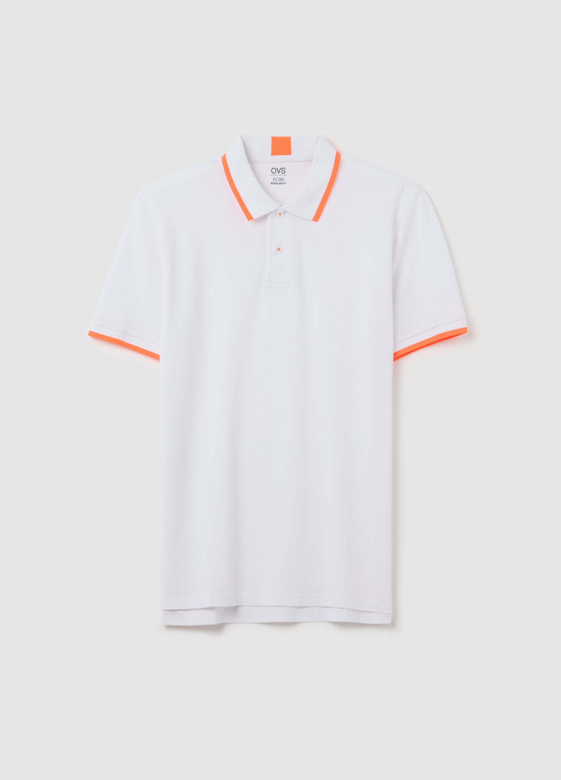 Men’s multicoloured polo shirt in stretch cotton with regular fit