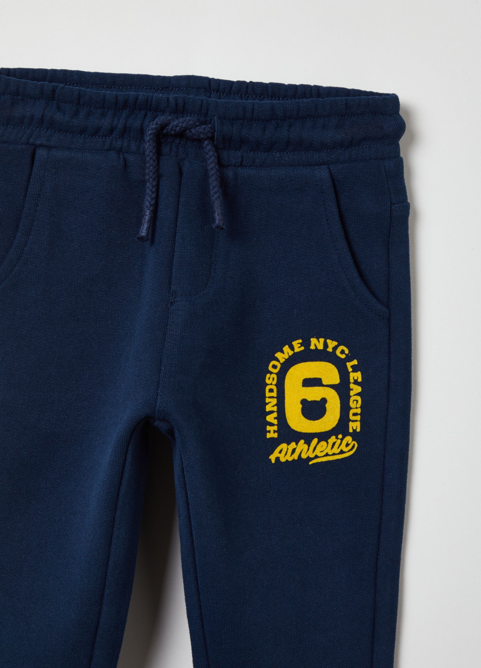 Joggers in felpa con coulisse e stampa_2
