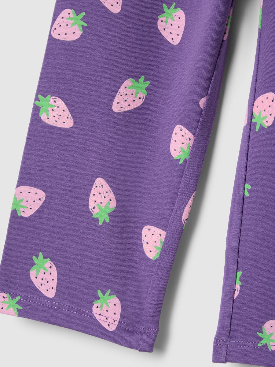 Girls' Skinny Organic Cotton Stretch Purple Leggings_2