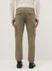 Slim fit stretch cotton green cargo trousers_2