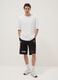 Black cotton-blend sports shorts, regular fit_0