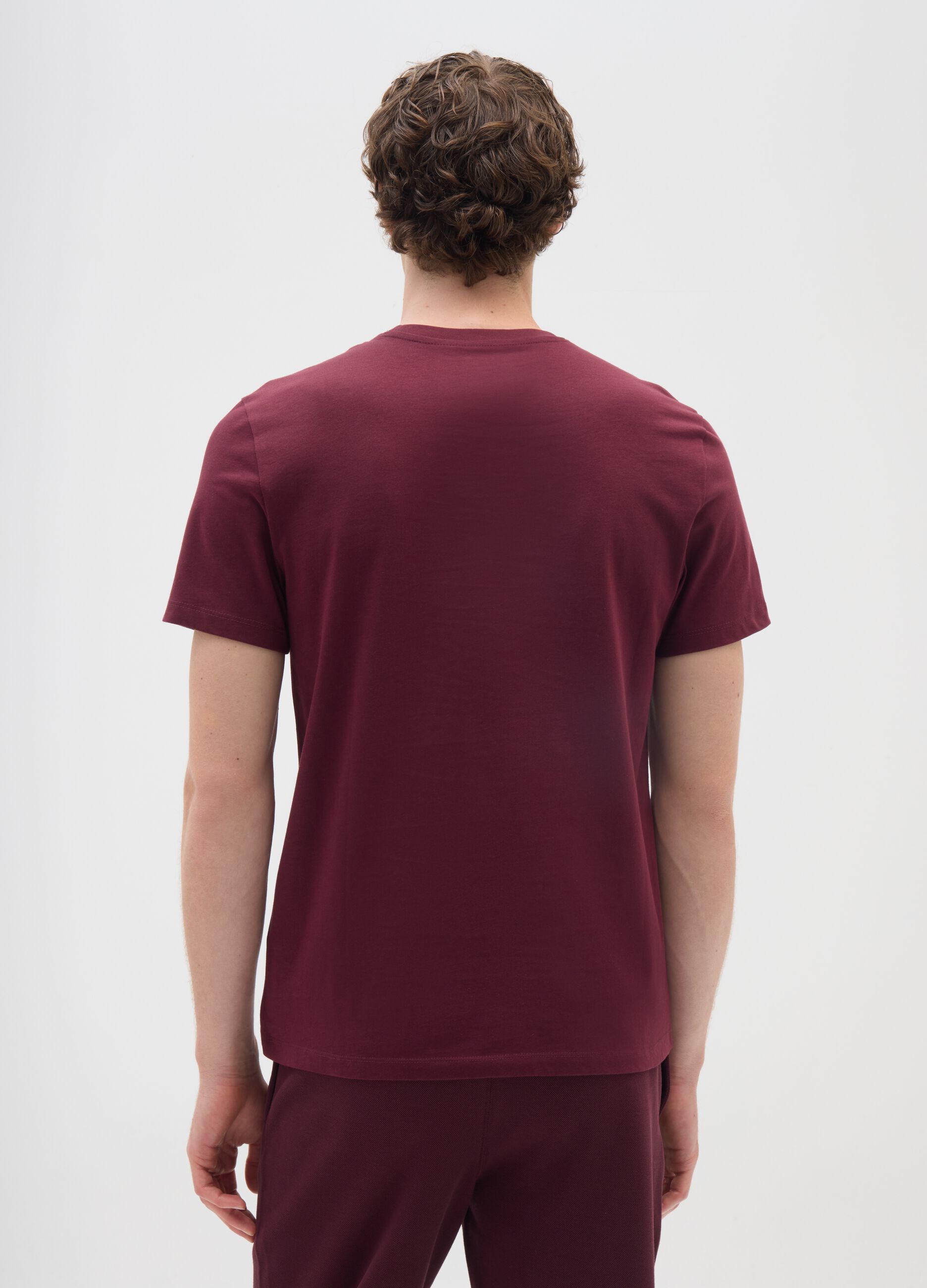 Purple cotton short sleeve t-shirt