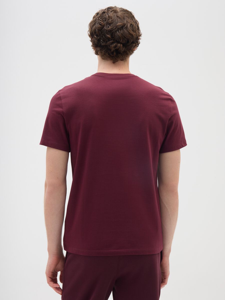 Purple cotton short sleeve t-shirt_2