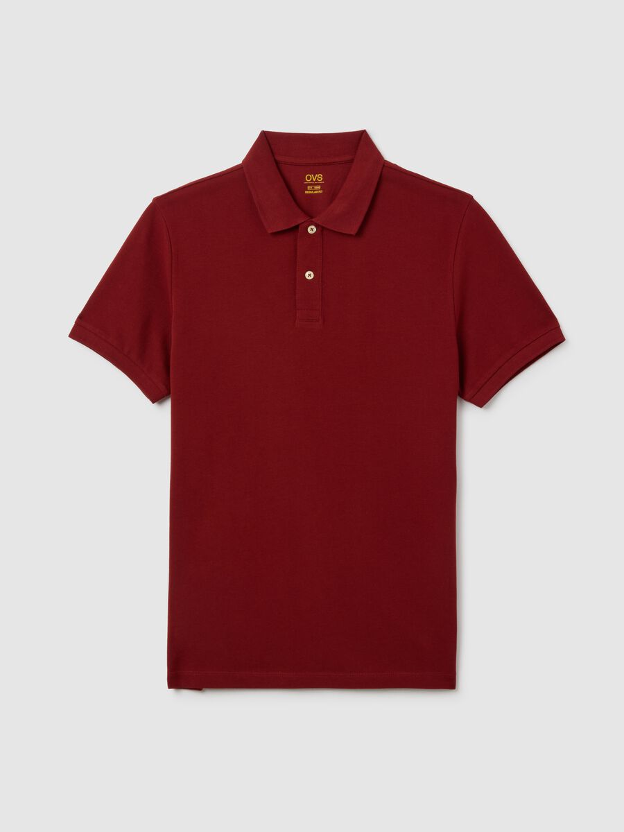 Polo da uomo in puro cotone rosso regular fit_4