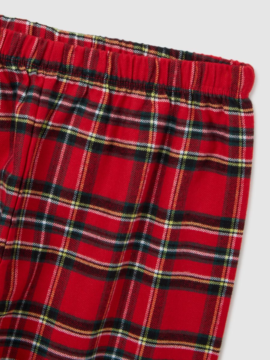 Multicolour check pyjamas for boys in pure cotton regular fit_3