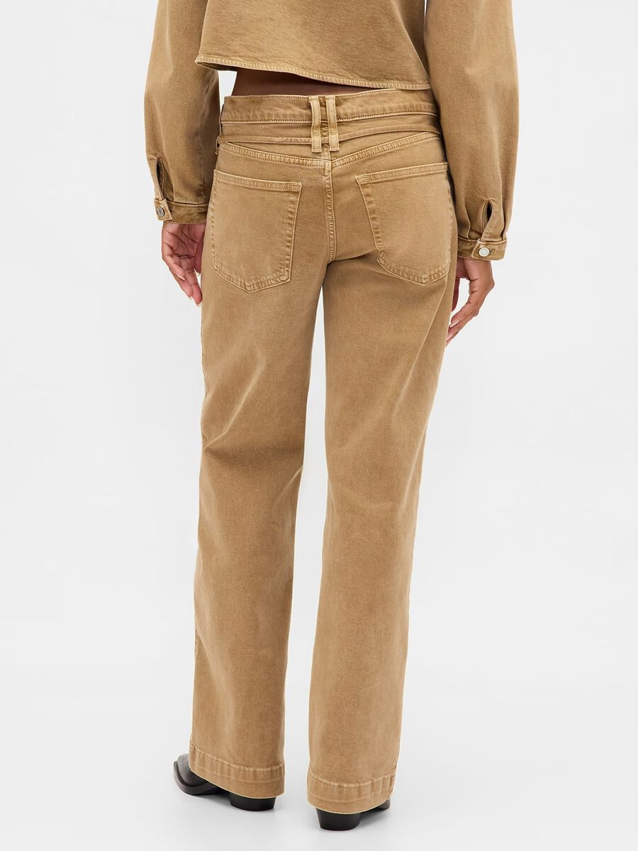 Beige Stretch Denim Trousers_2