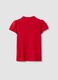 Girls' red pure cotton polo shirt regular fit with cherry_1