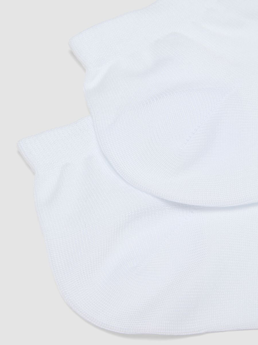 White ankle sports socks in stretch fabric_2
