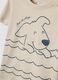 Beige pure cotton toddler t-shirt regular fit with dog print_3