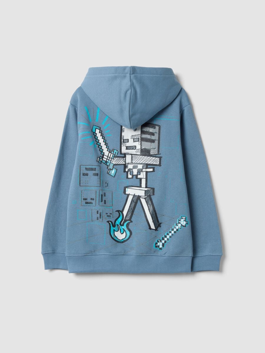 Blue cotton-blend hoodie_2