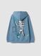 Blue cotton-blend hoodie_2