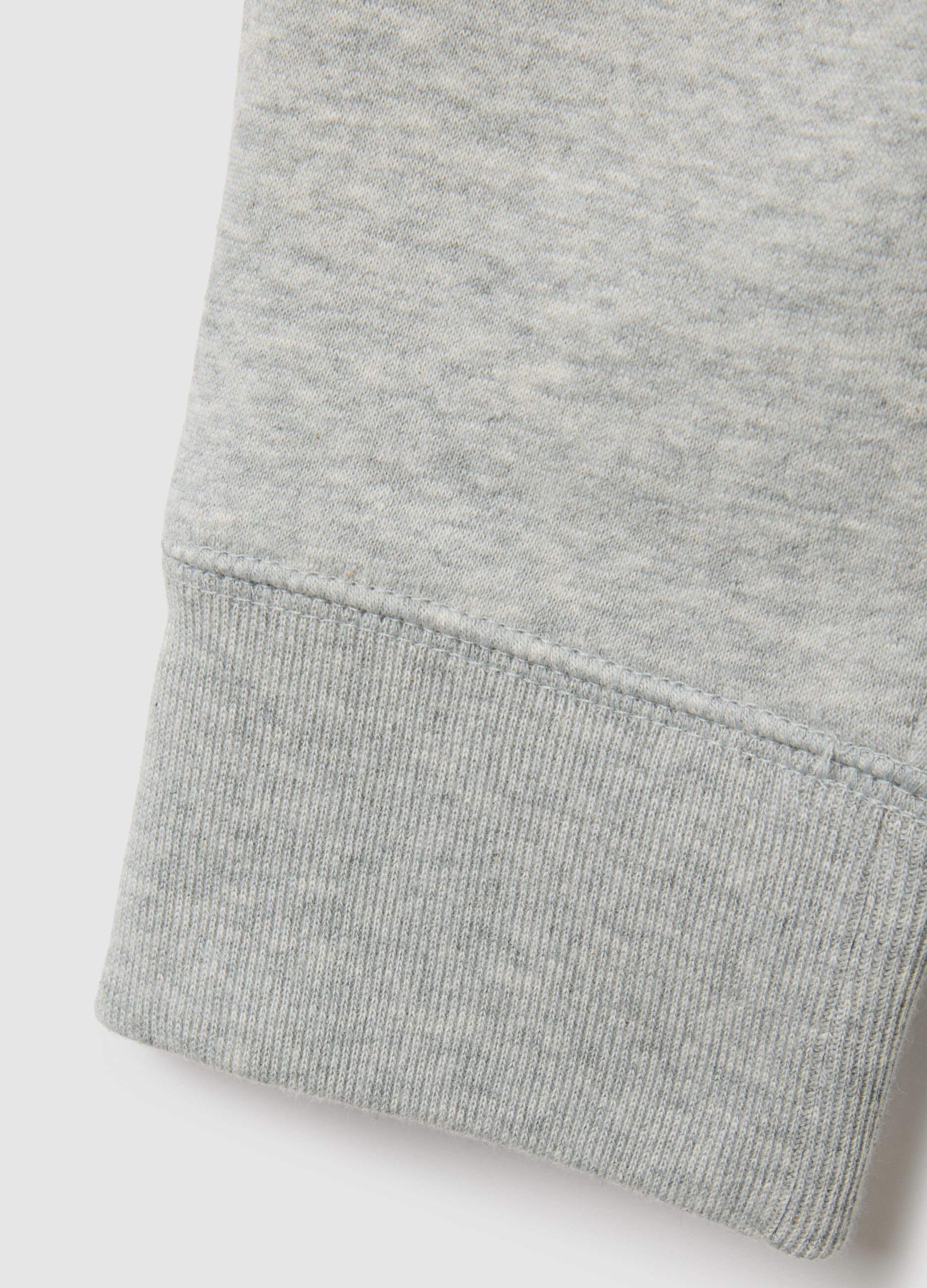Fleece joggers with logo embroidery