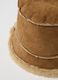 Dark beige bucket hat in genuine leather_1