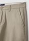 Beige slim fit stretch cotton chino trousers_5