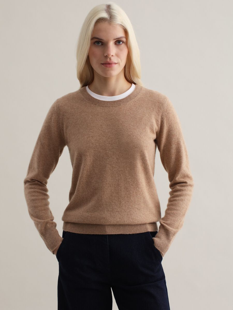 Cashmere pullover with round neck_0