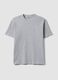 Grey pure cotton crew-neck T-shirt, relaxed fit_3