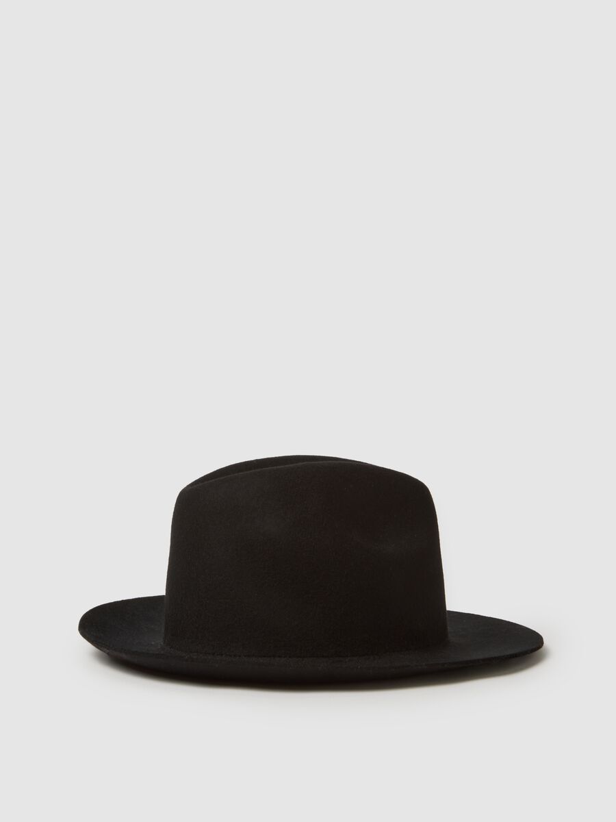 Black Jersey Fedora Hat_0