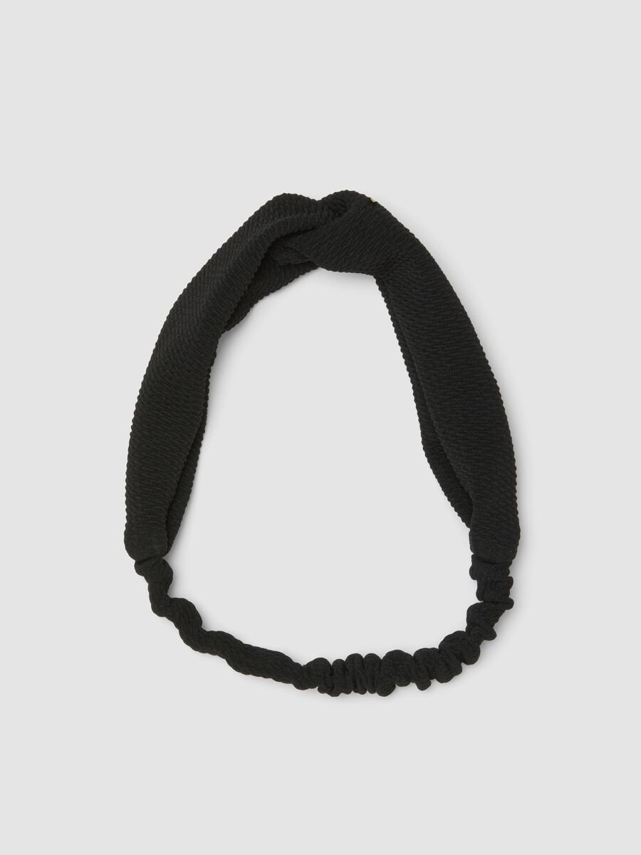 Black braided hairband_0