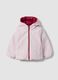 Reversible Ultralight Pink and Red Hooded Zip Jacket for Girls_0