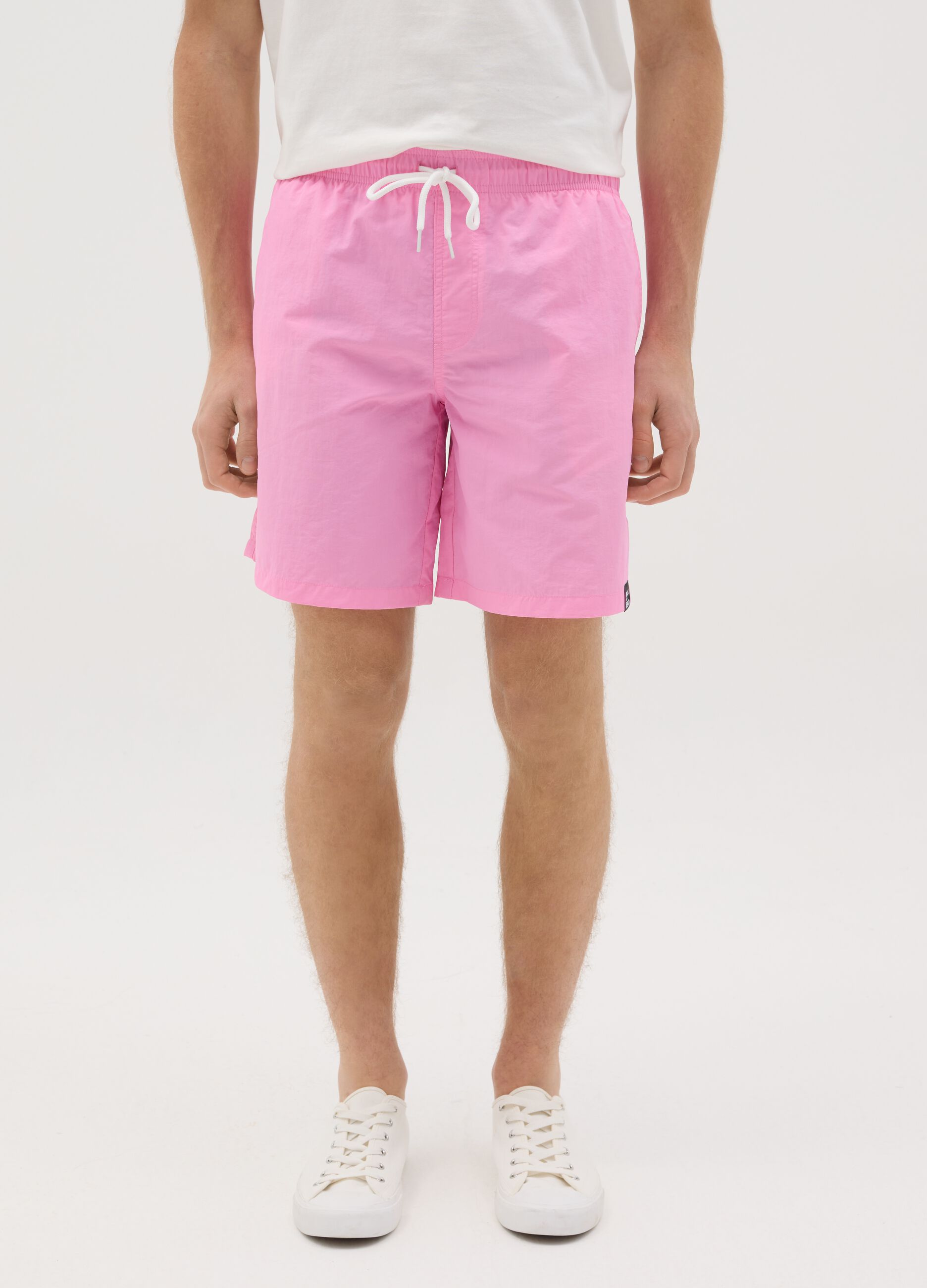 Pink Milk+Hero Fabric Blend Beach Shorts