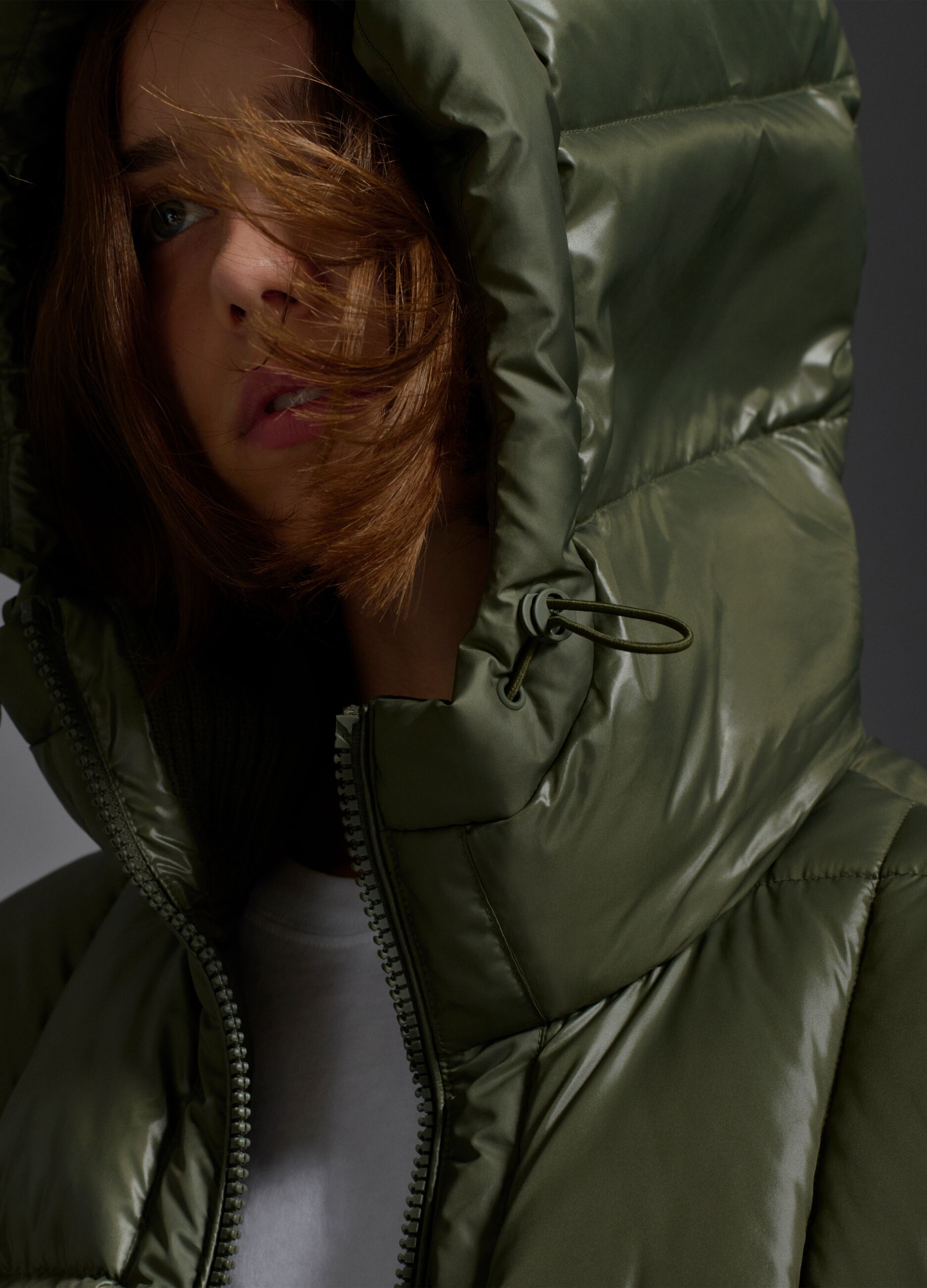 The Iconic Puffer Green Hooded Jacket