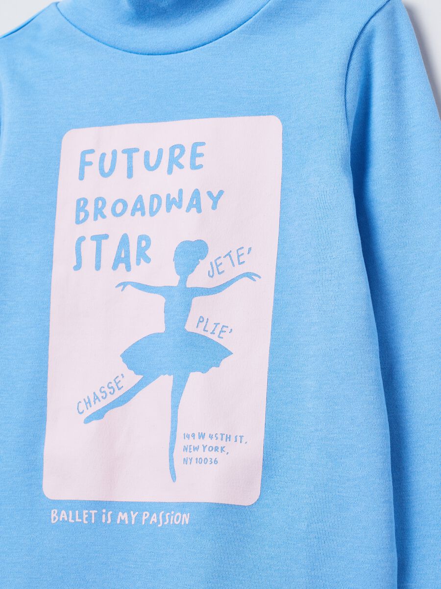 T-shirt with long sleeves and high neck_0
