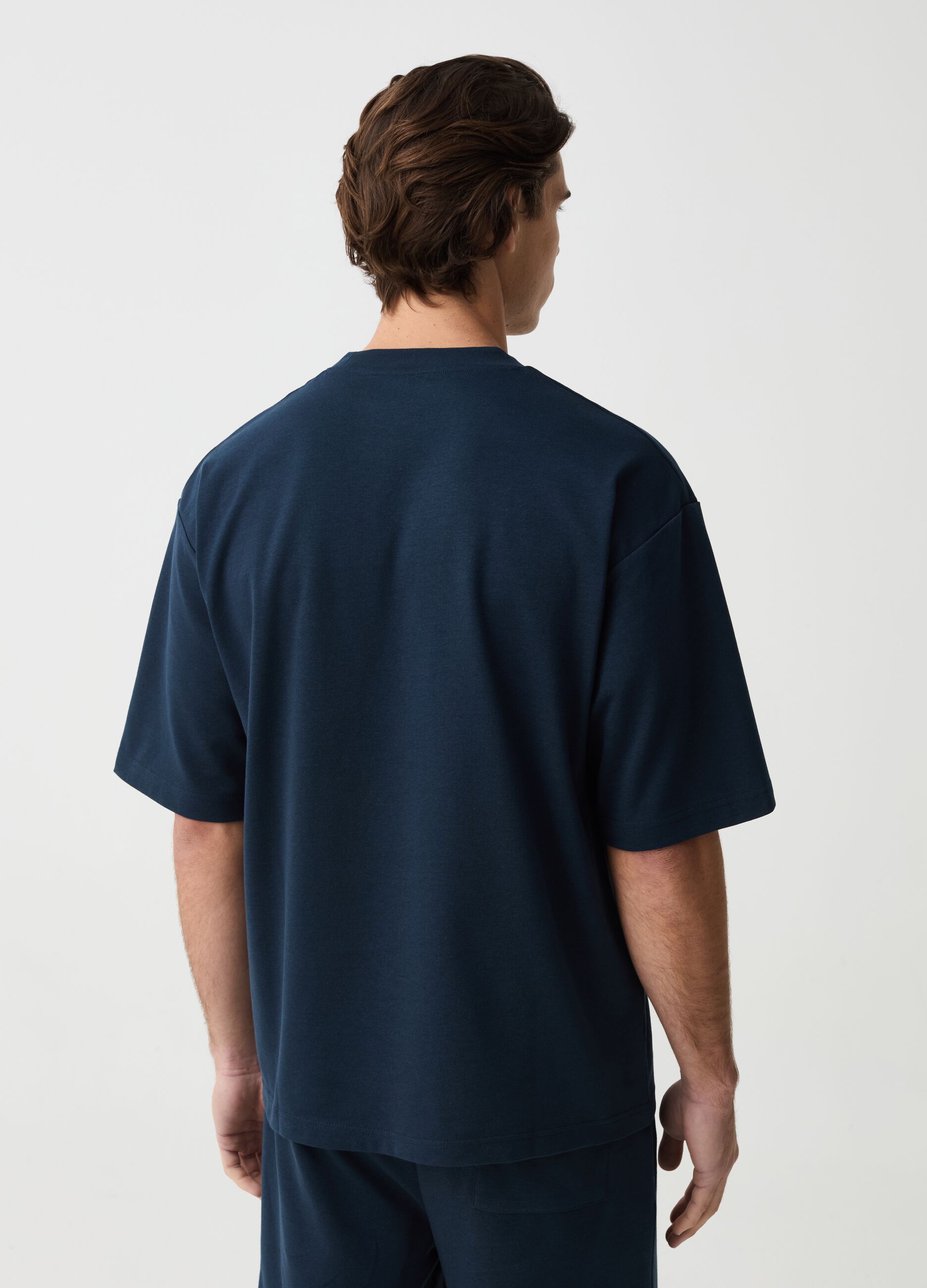 Boxy-fit T-shirt with round neck