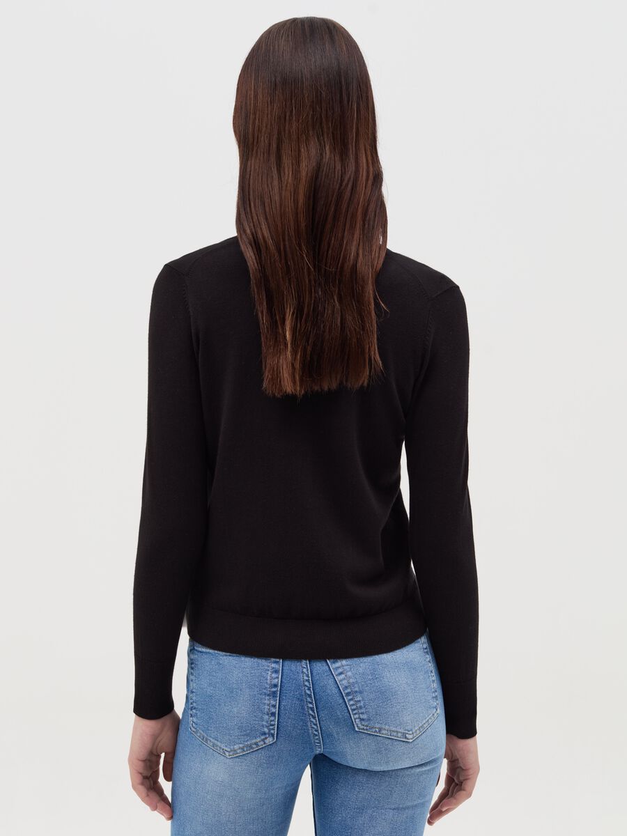 Cardigan with round neckline_3
