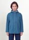 Blue hooded rain jacket with zip, regular fit_2