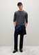 Grey pure merino wool jumper regular fit with crew neck_0