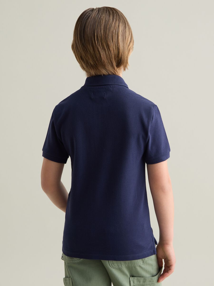 Blue Cotton Polo for Kids_2