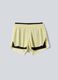 Shorts plissettati sportivi gialli in tessuto elasticizzato rimovibili ALTAVIA COURT_4