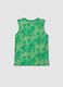 Green pure cotton boys' vest with Minecraft prints_1