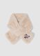 White Minnie embroidered scarf_0
