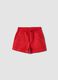 Red pure cotton shorts_0