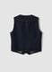Blue pure cotton denim waistcoat with buttons, regular fit_6