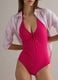 Pink stretch halterneck swimsuit_3