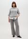 Grey lurex effect crew neck sweater with over fit_0