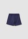 Girls' Regular Fit Blue Pure Cotton Shorts_1