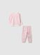 Pink pure cotton regular fit pyjamas for girls_0
