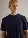 Blue relaxed fit crew neck t-shirt in stretch cotton_0