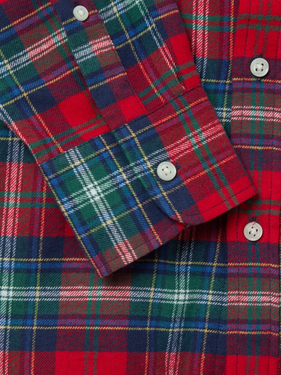 Camicia in flanella fantasia check button-down_5