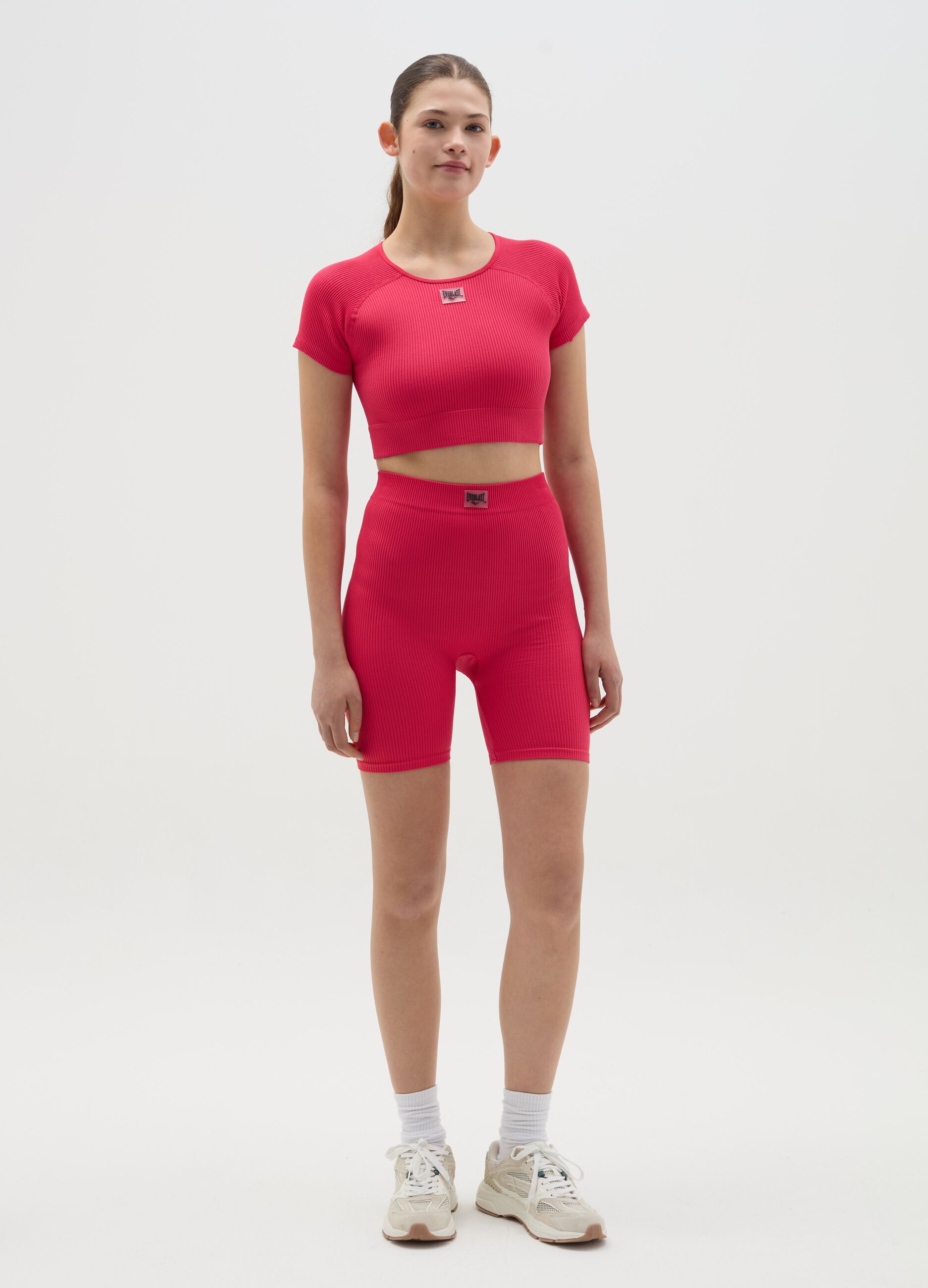 Ribbed crop T-shirt