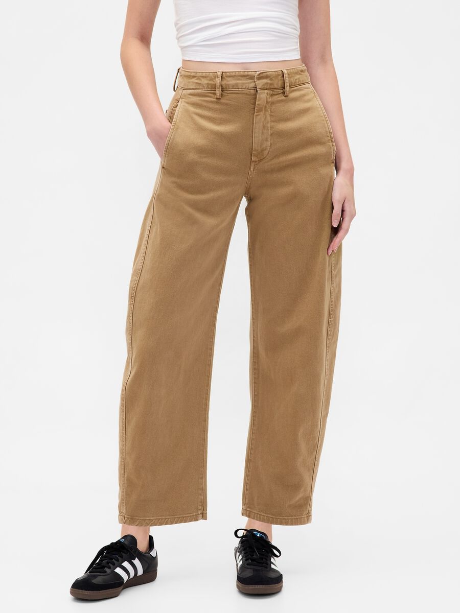 Pantaloni marroni in cotone_1