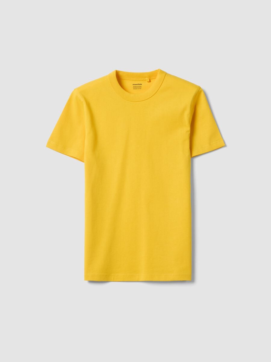 Yellow pure cotton boys&rsquo; regular fit T-shirt_3