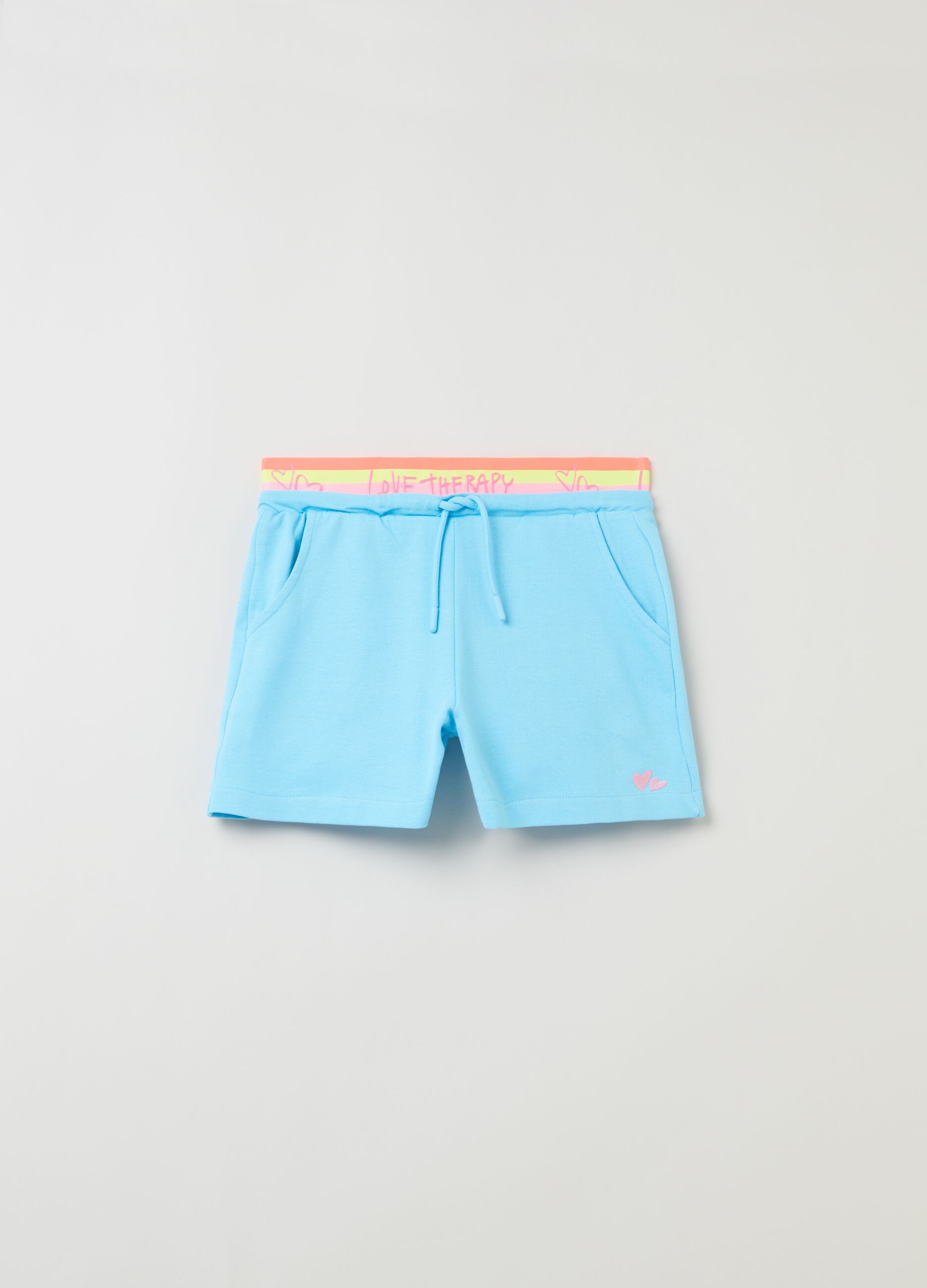 Shorts con elastico stampa Love Therapy_0