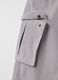 Grey slim fit stretch cotton cargo trousers_5