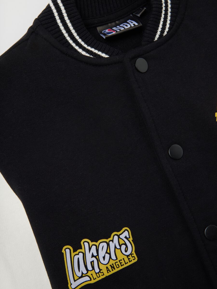 Black and white cotton blend sweatshirt_3