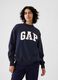 Oversized sweatshirt with mock neck and Athletic logo_0