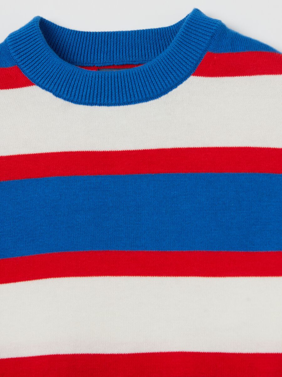 Cotton pullover with striped pattern_2